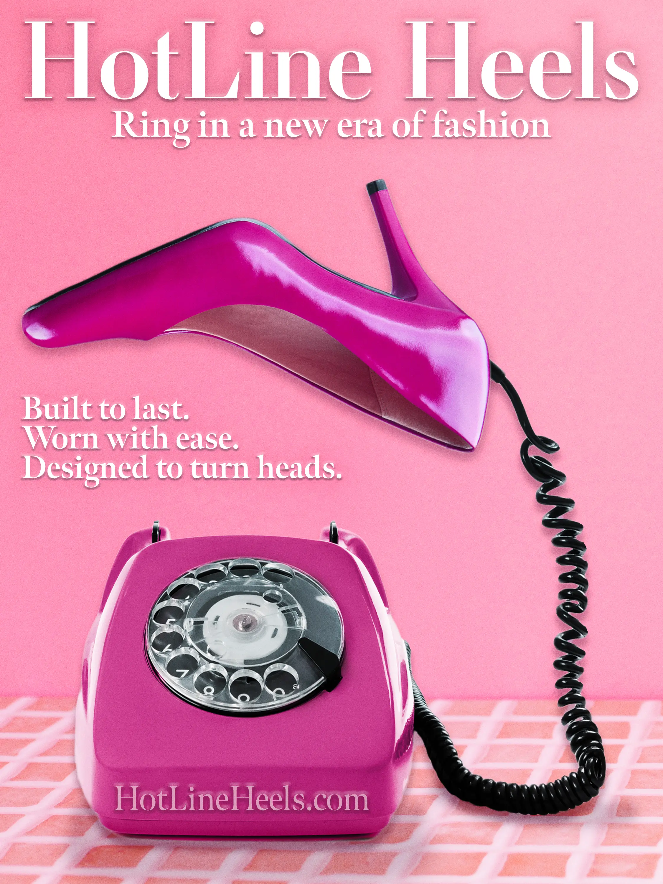 Full advertisement for hotline heels